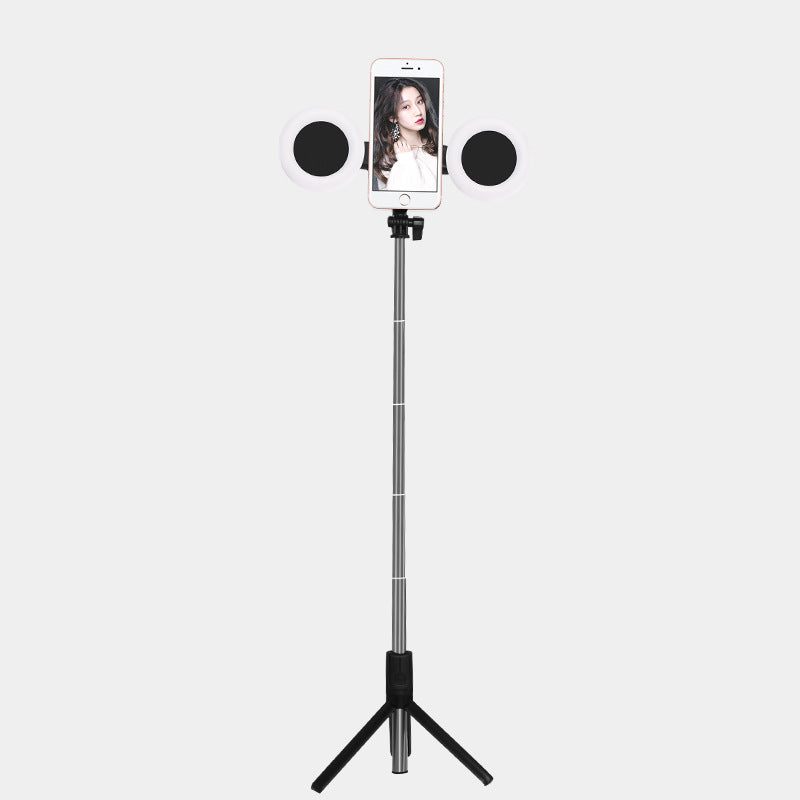 J861 Dual Light Bluetooth Selfie Stick with Tripod & LED Ring Light