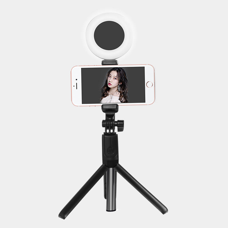 J861 Dual Light Bluetooth Selfie Stick with Tripod & LED Ring Light